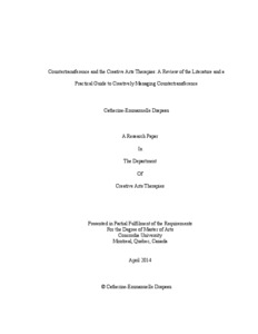 Countertransference And The Creative Arts Therapies A Review Of The Literature And A Practical Guide To Creatively Managing Countertransference Spectrum Concordia University Research Repository